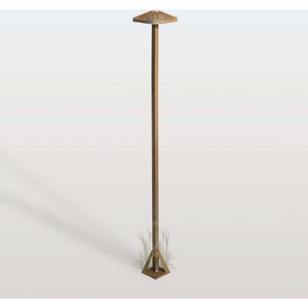 Moretti Luce LED tuinpadverlichting Aura Frame, hoogte 100 cm, antiek messing, IP65