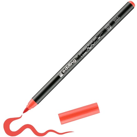 edding 4200 Porselein penseelpen - Koraalrood