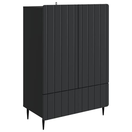 vidaXL - Dressoir - Zwart - 66 - x - 34,5 - x - 97 - cm - Bewerkt - hout