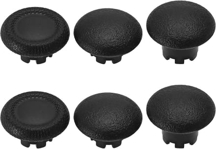 6 Stuks Vervangende Thumbstick Caps voor PS5 Controller - Interchangeable Joystick Grips, Zwart, Verbeterde Grip en Precisie