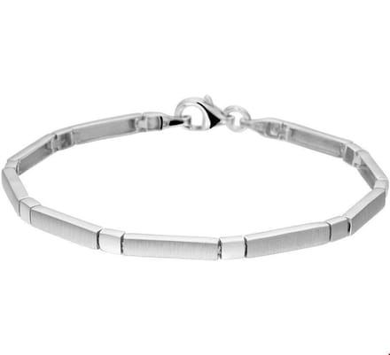Zilver Gerhodineerde Armband poli/mat 3 1327774