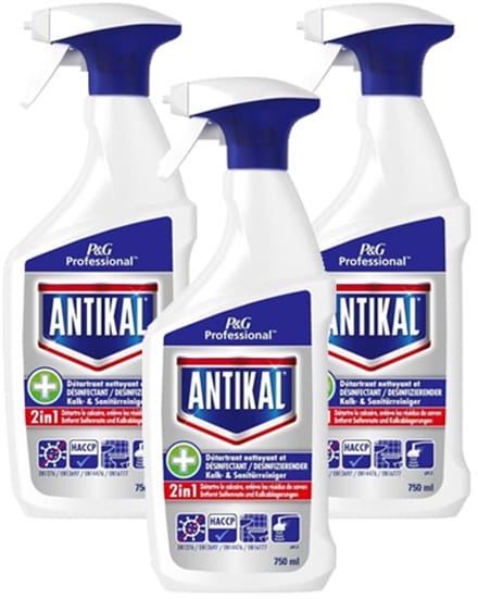 Antikal Spray Anti-Limescale - 3x750 ml - Sterke kalkreiniger - 3 spuitflessen