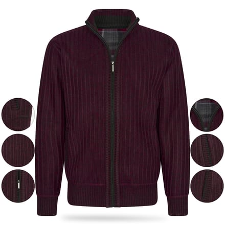 Cappuccino Italia - Heren Vest Bounded Cardigan - Rood - Maat S