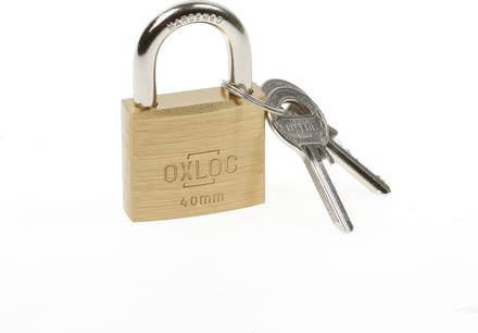 Oxloc Hangslot cilinder messing 40mm gls 4001
