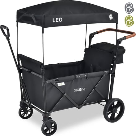 FableKids LEO X2 Lite Opvouwbare handkar met dak Onyx Zwart