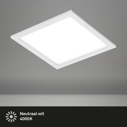 BRILONER Simple - LED Plafondlamp - plafonniere - paneel led - met neutral wit licht - 12W - 29.5cm - wit