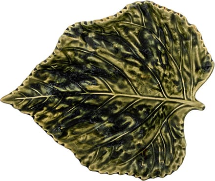 Bordallo Pinheiro - Schaaltje Birch leaf Gudrun green - Claudia Schiffer - 2 stuks