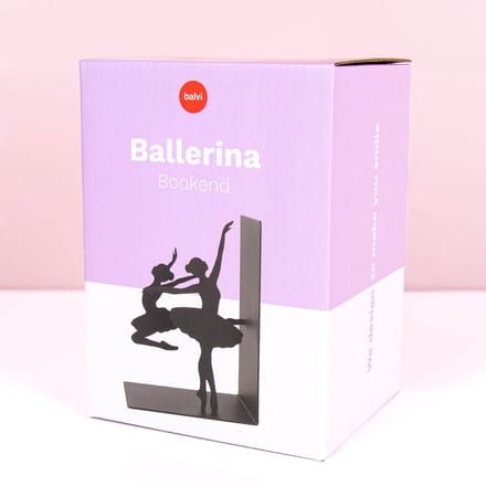 Bookend Ballerina black metal van Balvi