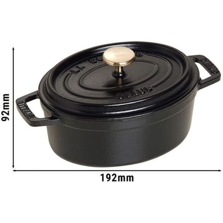 STAUB LA COCOTTE - Kookpot - Ovaal - 150mm - Gietijzer - Zwart