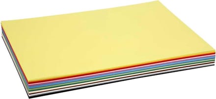 Gekleurd Karton, A2 420x594mm diverse kleuren, 20 div vellen | Knutselkarton