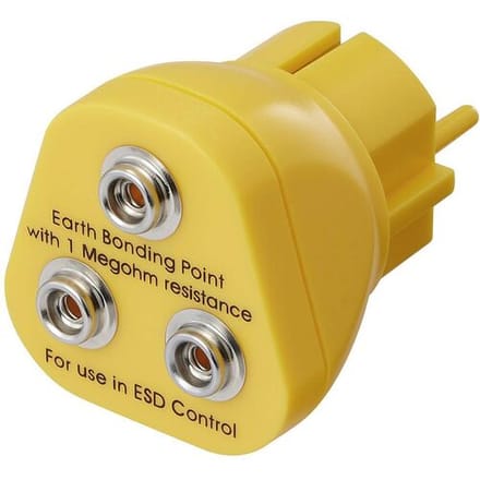 TRU COMPONENTS TC-12351668 Aardingsstekker 3x drukknopaansluiting 10 mm 1 stuk(s)