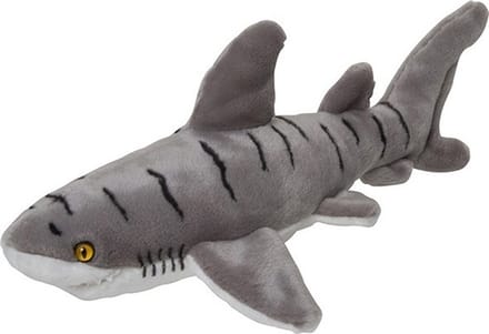 Nature Planet Tijgerhaai knuffel 40 cm - pluche - gestreept - speelgoed - kinderen