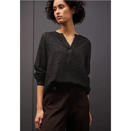 Split hals leo blouse