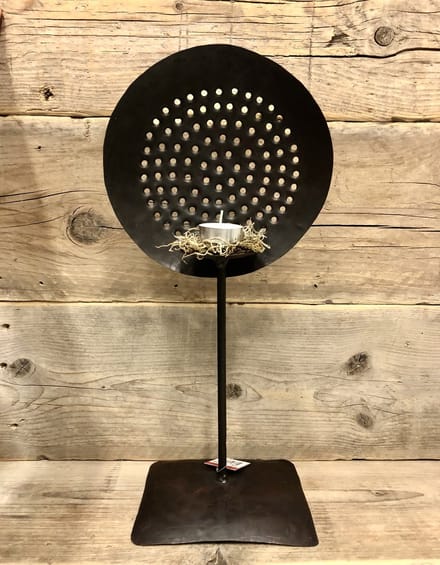Theelichthouder schuimspaan L H50  - retro - trendy