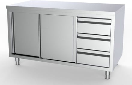 700 WERKTAFEL SCHUIFDEUREN LADEN RECHTS 2000 | 7333.0262 | COMBISTEEL