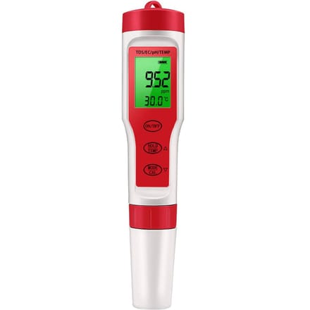 PEZ9908 Draagbare handbediende waterkwaliteitstester 4 in 1 PH Totaal opgeloste vaste stoffen EC-temperatuur veelkleurig