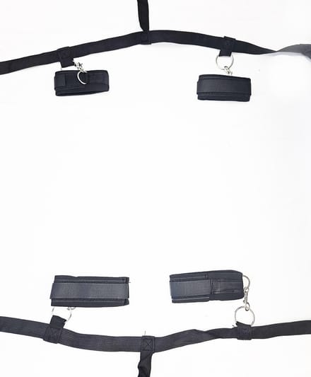 BNDGx® - Bondage set voor onder het bed - Vastbinden set touwen bondage set - restraint straps Handboeien enkel boeien