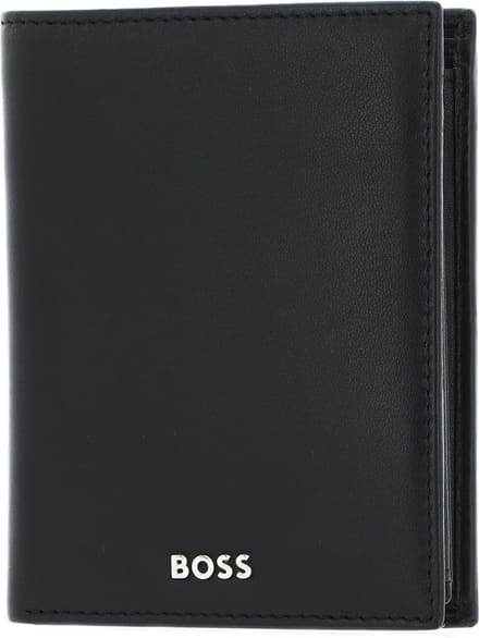 HUGO BOSS Leren Portemonnee Classic Smooth Wallet Black Zwart