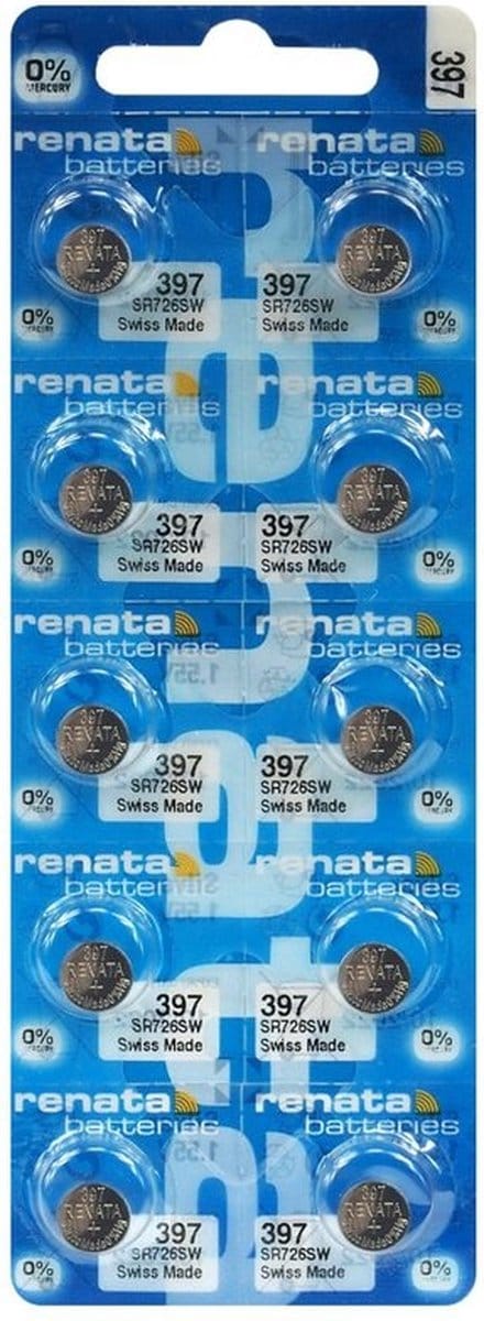 397 Horloge batterij SR726SW Renata 10 stuks