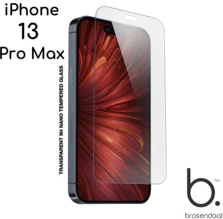 Brosendaal Screenprotector geschikt voor iPhone 13 Pro Max - Ultradun - 9H Nano Coating - Maximaal Kras- en Valbestendig