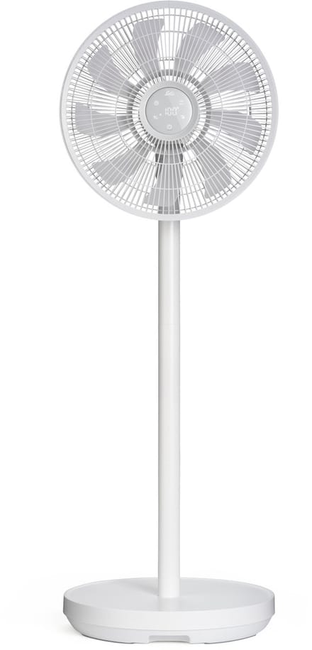 Solis Duo Fan Statiefventilator - Draadloze Oplaadbare Ventilator - 2-in-1 Tafelventilator en Staande Ventilator - 112 cm Hoog - Fluisterstil - Wit