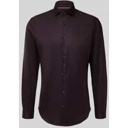 Slim fit zakelijk overhemd van katoen met haaikraag