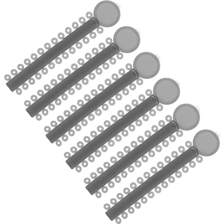 40 Strips Orthodontische Elastomeer Ligatuur Tie Orthodontische O-ringen Beugel Elastiekjes Type 2 gray