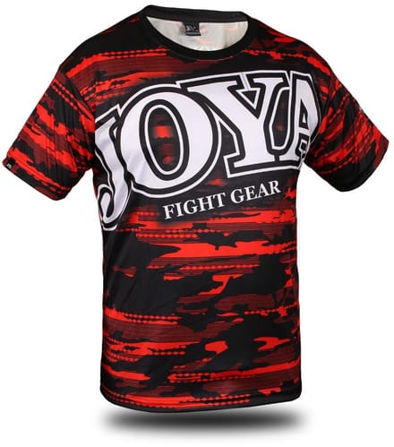 Joya Camo V2 Sportshirt - Polyester - Zwart/Rood