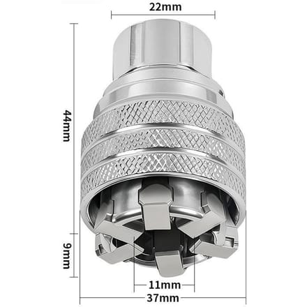 Verstelbare Dopsleutelset Multifunctioneel 3/8  Aandrijving 10-19 mm Verstelbare Zeskant Universele Dop Type 1 gray
