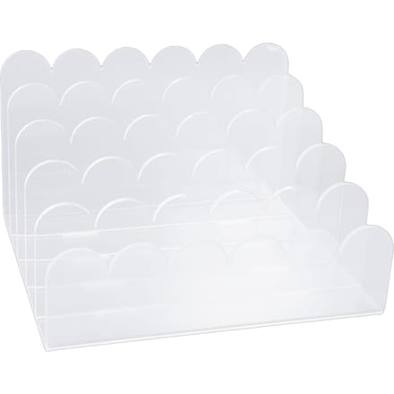 Acryl Briefhouder Golvend 5 Vakken Briefsorter Dossierhouder voor Envelop Bureau Thuis white