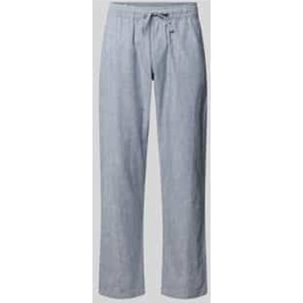 relaxed fit broek van mix van katoen en linnen model 'KANE'