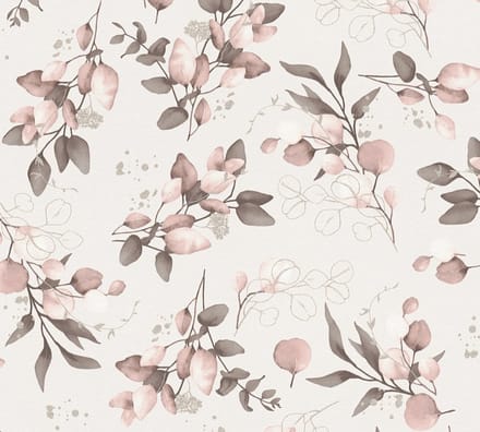 EUCALYPTUS TAKKEN BEHANG | Engelse Style - Roze Goud Bruin - A.S. Création Pure Elegance