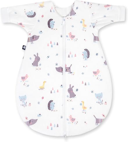 Winter Jersey Slaapzak voor Baby's - Crazy Animals Multicolor - Maat 56