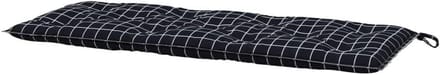 Tuinkussen Bank - Terraskussen - Comfortabel Zitten - Waterdicht Polyester - 120x50x7 cm - Zwart Ruit
