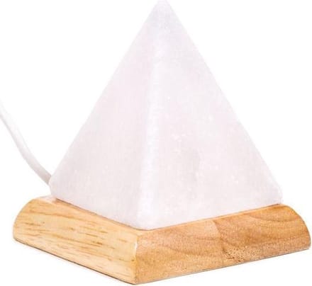 Mini Mood zoutlamp piramide wit USB + LED - 9 - 400 - L