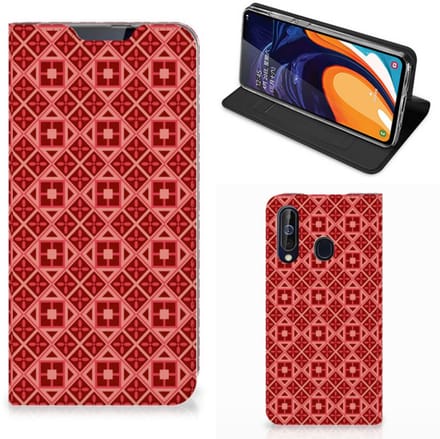 Samsung Galaxy A60 Hoesje met Magneet Batik Rood