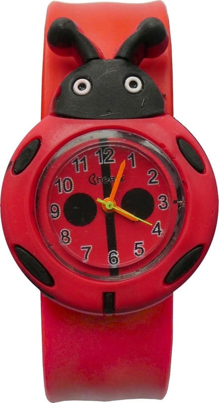 Fako® - Kinderhorloge - Slap On Mini - Lieveheersbeestje - Rood