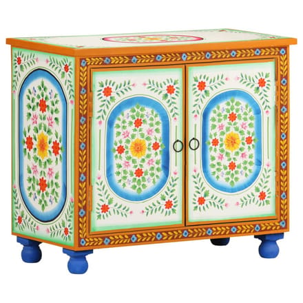 vidaXL - Dressoir - handgeschilderd - 70x35x60 - cm - massief - mangohout