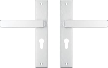 AXA Deurbeslag set Binnendeur - Edge Riga - Deurkruk Aluminium - met cilindergat - PC55 - Deurklink met schild