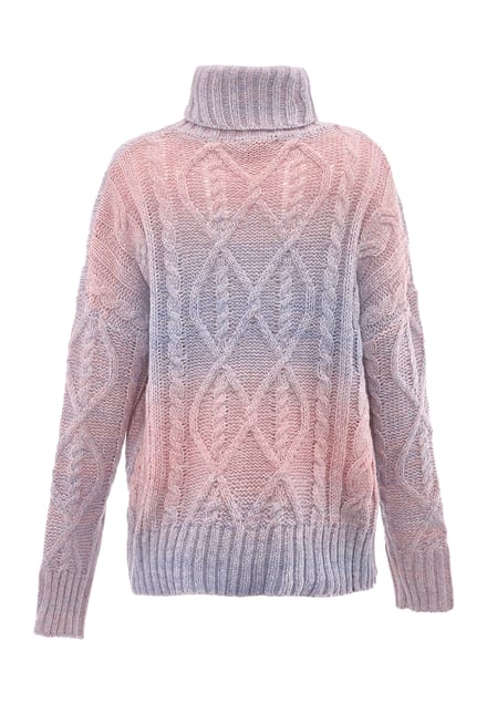 Mymo Trui met coltrui Dames blauw roze