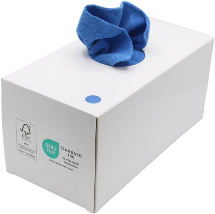 Microvezeldoeken Dispenserbox ChiaMo.nl Blauw 38 x 38 cm (50 stuks)