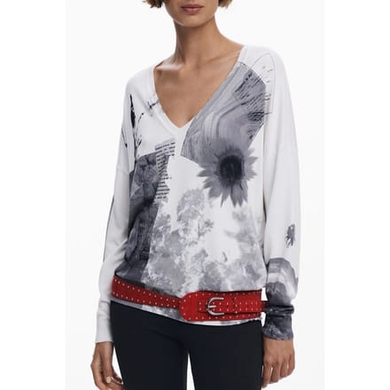 Desigual Witte Viscose Dames T-shirt