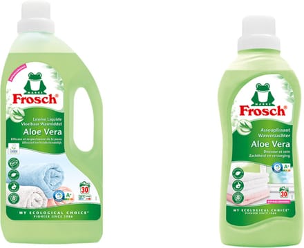 Frosch Wasmiddel 1,5 liter en Wasverzachter 750 ml Aloe Vera Ecolabel