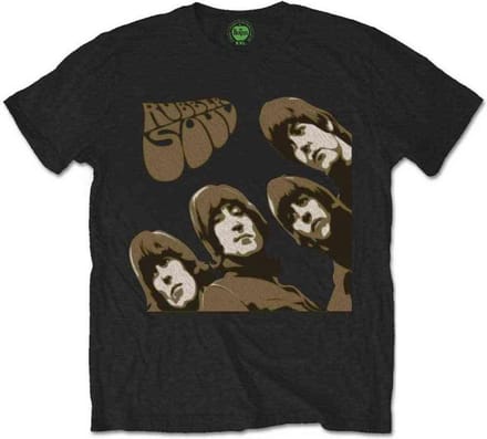 The Beatles Heren Tshirt -2XL- Rubber Soul Sketch Zwart