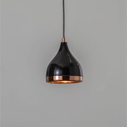 Opviq Hanglamp Yildo 7000 1-lamp Ø15cm zwart/koper