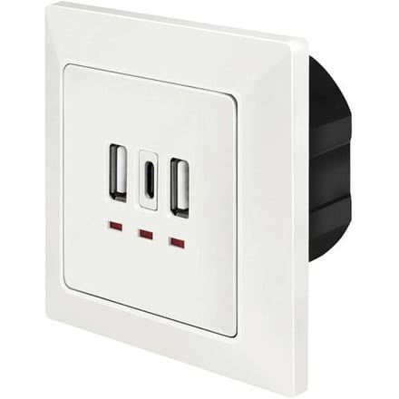 LogiLink PA0254 Inbouwdoos Met USB-laaduitgang Wit