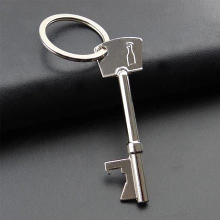 Jumada - Flesopener Sleutel – Bieropener – Sleutelhanger – Zilver