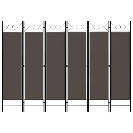 vidaXL - Kamerscherm - met - 6 - panelen - 240x180 - cm - antraciet