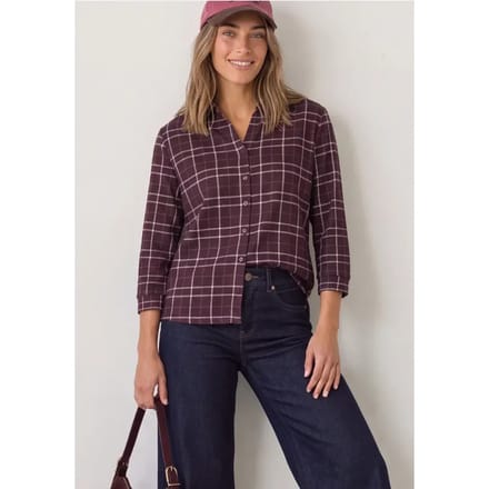 Shirt met 3/4-mouwen van jersey in blouse-stijl