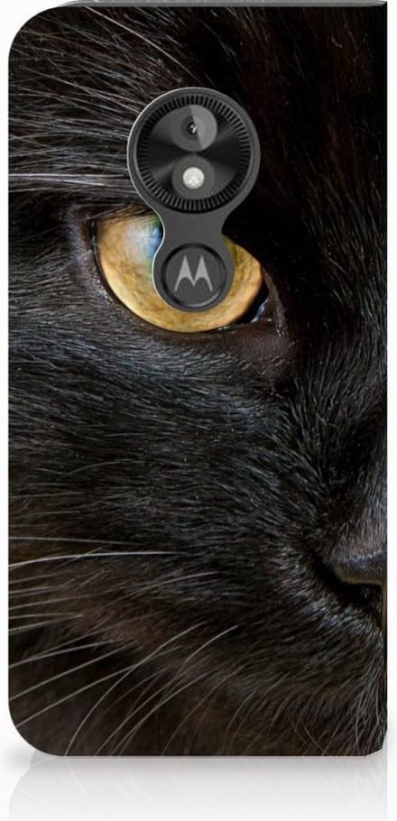Motorola Moto E5 Play Hoesje maken Zwarte Kat